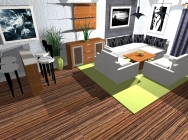 Návrh interiéru obývacího prostoru
