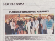 Prezentace z výstavy v novinách Plzeňský deník